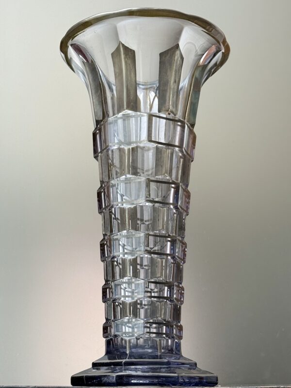 Très puissant vase Art Déco D'Argyl géométrique par Daum Croismare Ref DGL433 – Image 5