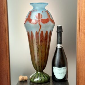 Majestueux et sublime vase géant Le Verre Français série Libellules Ref LVF453