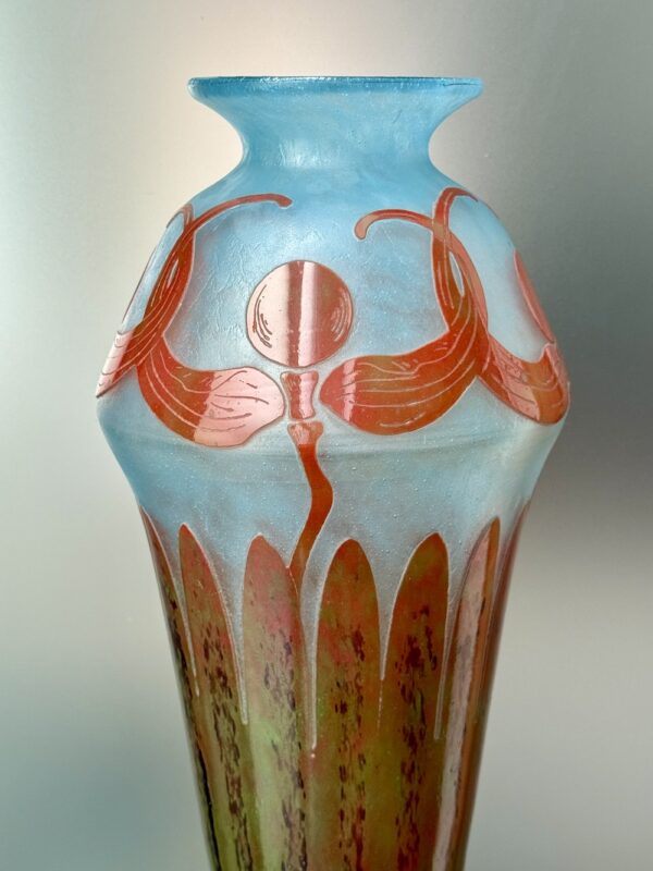 Majestueux et sublime vase géant Le Verre Français série Libellules Ref LVF453 – Image 3