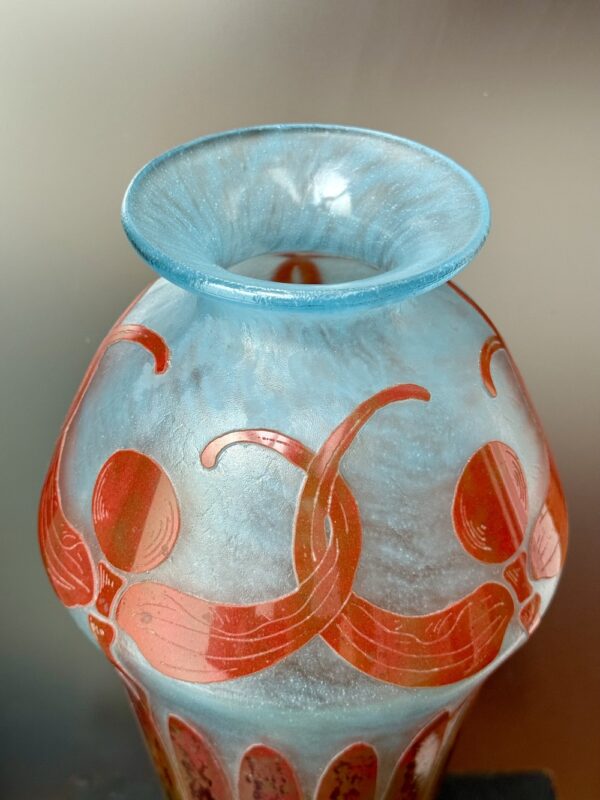 Majestueux et sublime vase géant Le Verre Français série Libellules Ref LVF453 – Image 5