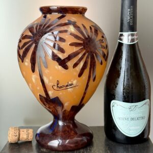 Sublime vase Charder Le Verre Français "Cocotiers" Ref LVF451