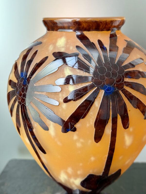 Sublime vase Charder Le Verre Français "Cocotiers" Ref LVF451 – Image 3