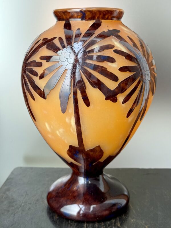 Sublime vase Charder Le Verre Français "Cocotiers" Ref LVF451 – Image 5