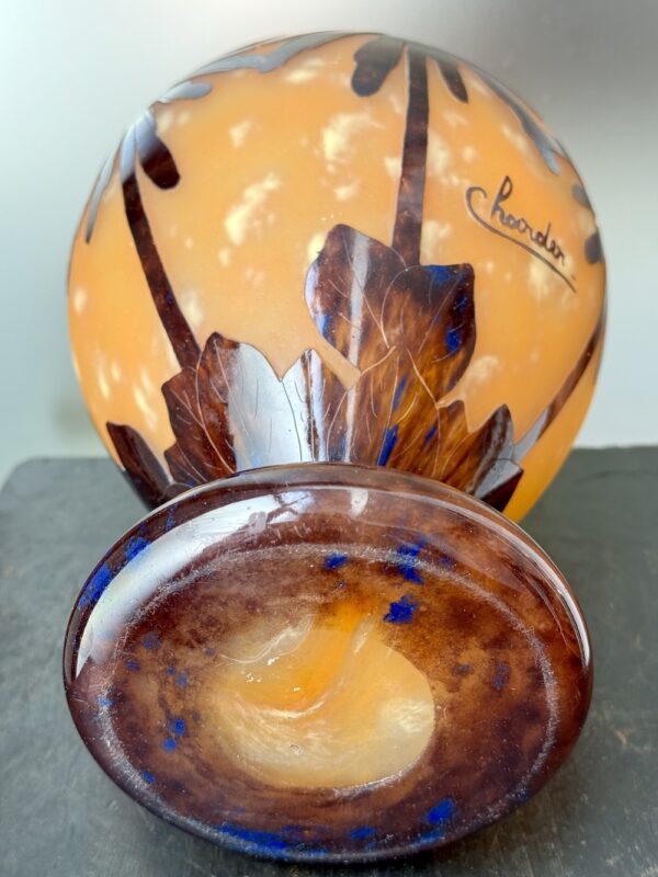 Sublime vase Charder Le Verre Français "Cocotiers" Ref LVF451 – Image 6