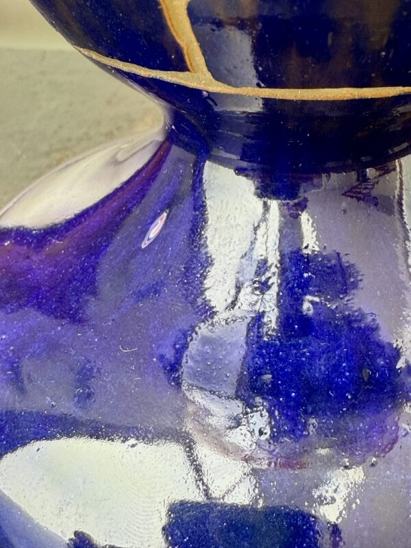 Superbe vase Le Verre Français série Figues aux couleurs chaleureuses Ref LVF445 – Image 2
