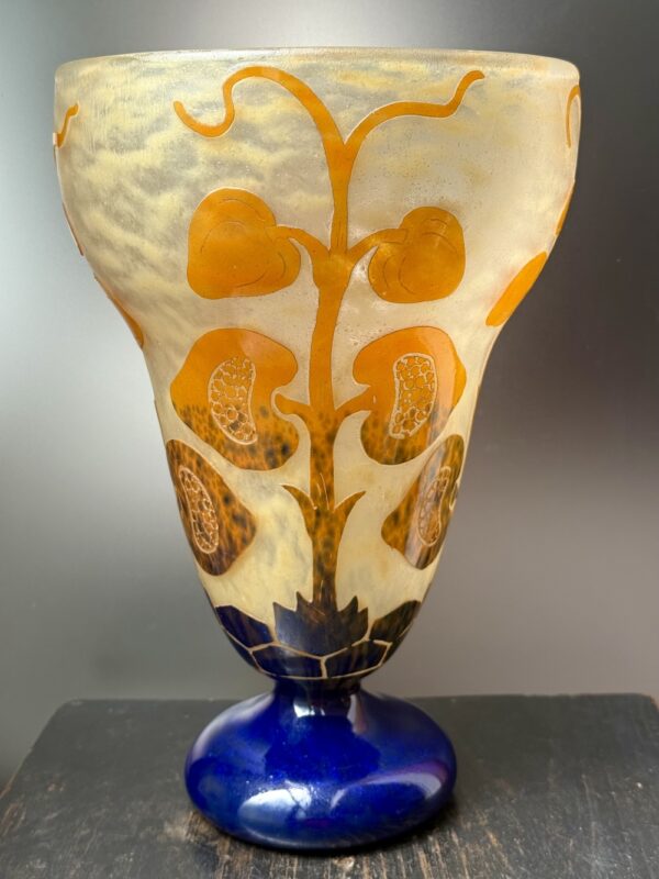 Superbe vase Le Verre Français série Figues aux couleurs chaleureuses Ref LVF445 – Image 5
