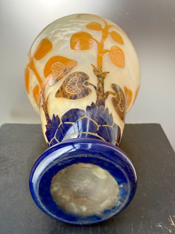 Superbe vase Le Verre Français série Figues aux couleurs chaleureuses Ref LVF445 – Image 6