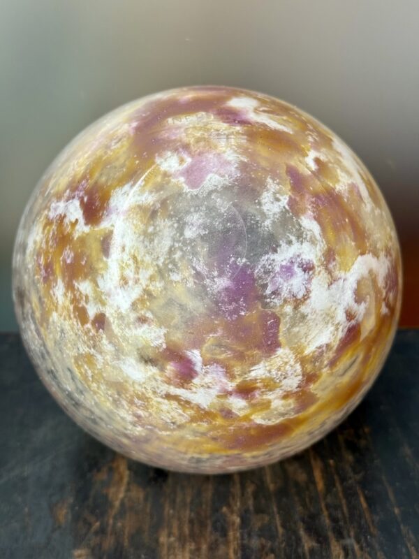 Etonnant vase boule Schneider futuriste aux cabochons Ref SCH443 – Image 6