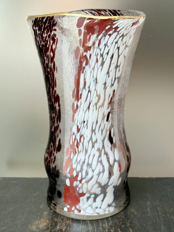 Extraordinaire vase "Bambou" japonisant aux Marguerites par Escalier de Cristal Ref EDC446 – Image 3