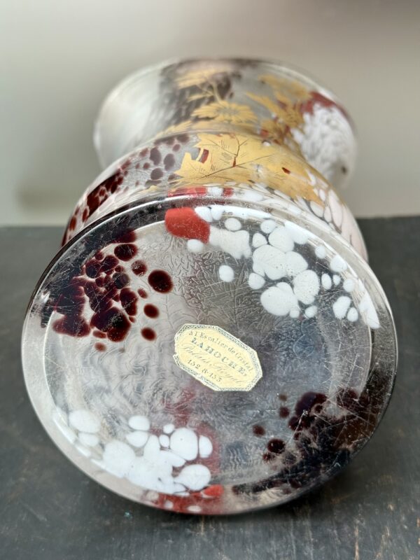 Extraordinaire vase "Bambou" japonisant aux Marguerites par Escalier de Cristal Ref EDC446 – Image 5