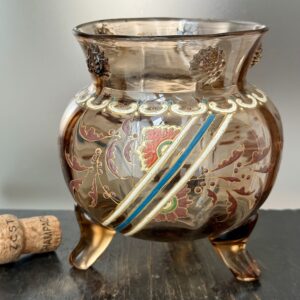 Rare vase Auguste Jean sur pieds soudés pour le "Grand Dépôt" d'Emile Bourgeois Ref GDP452