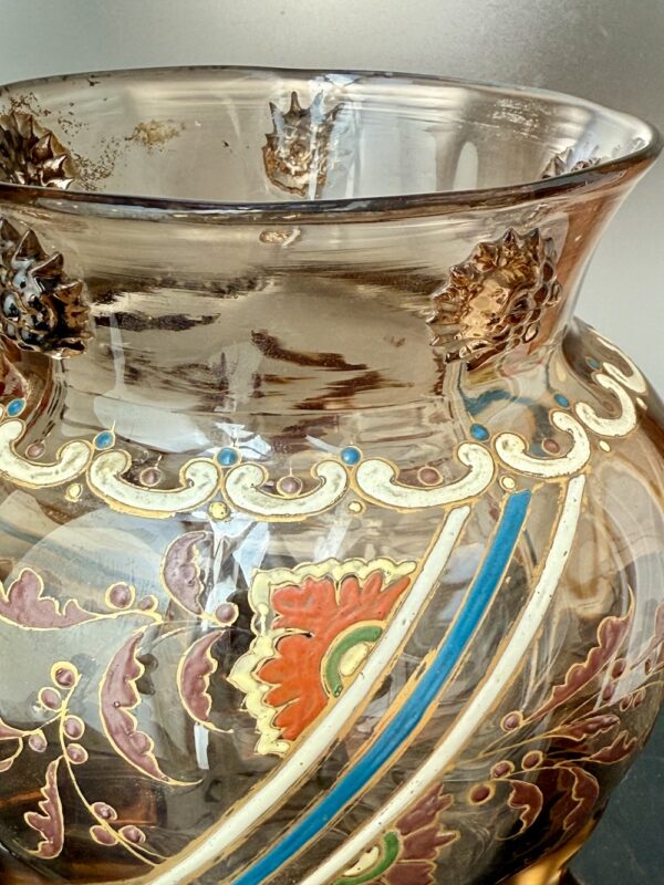 Rare vase Auguste Jean sur pieds soudés pour le "Grand Dépôt" d'Emile Bourgeois Ref GDP452 – Image 3
