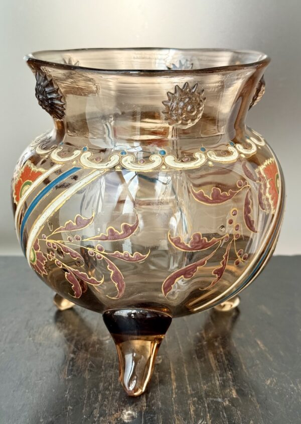 Rare vase Auguste Jean sur pieds soudés pour le "Grand Dépôt" d'Emile Bourgeois Ref GDP452 – Image 4
