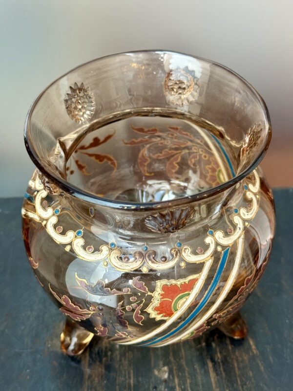 Rare vase Auguste Jean sur pieds soudés pour le "Grand Dépôt" d'Emile Bourgeois Ref GDP452 – Image 5