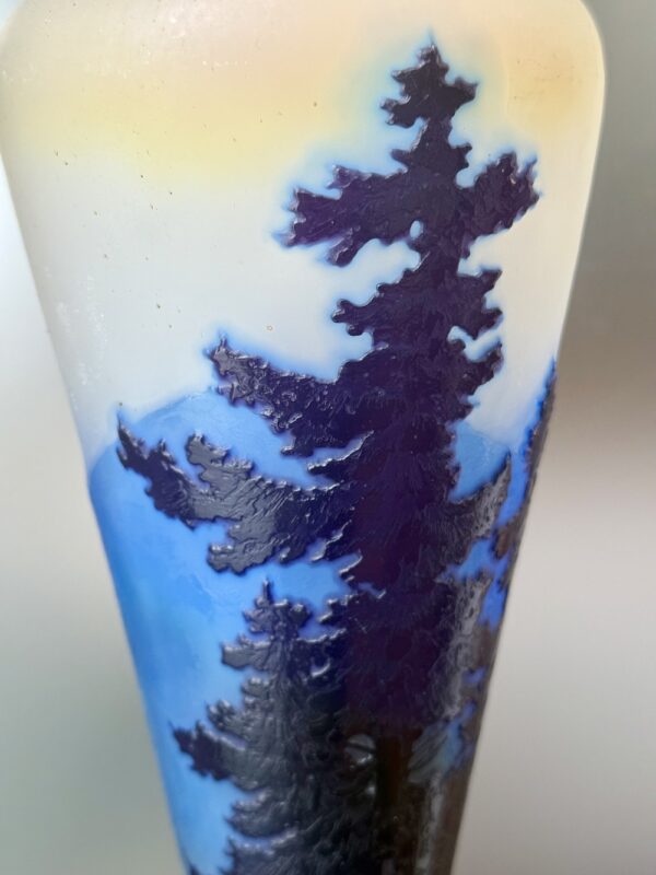 Magnifique pied de lampe Gallé "Ligne Bleue des Vosges" Ref GAL448 – Image 4