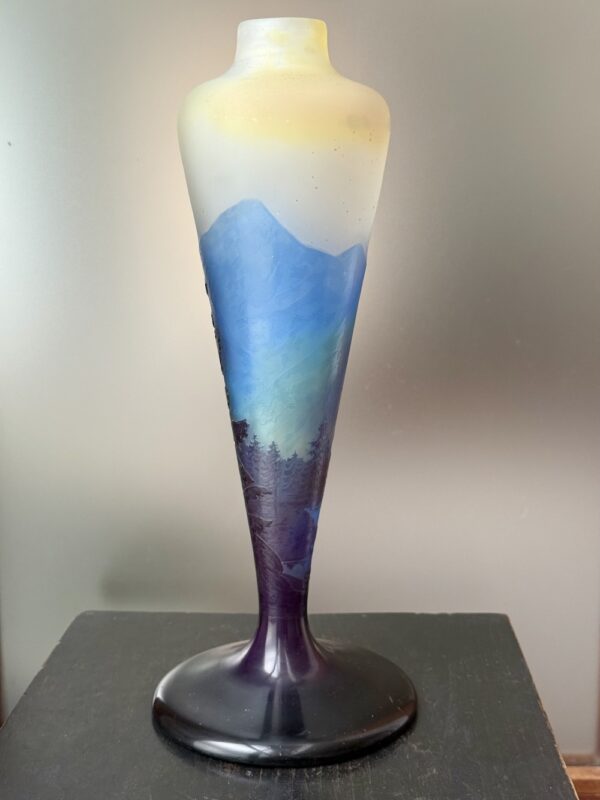 Magnifique pied de lampe Gallé "Ligne Bleue des Vosges" Ref GAL448 – Image 3
