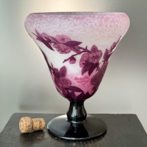 Majestueux vase japonisant "Prunelier en Fleurs" d'André Delatte Ref DEL438