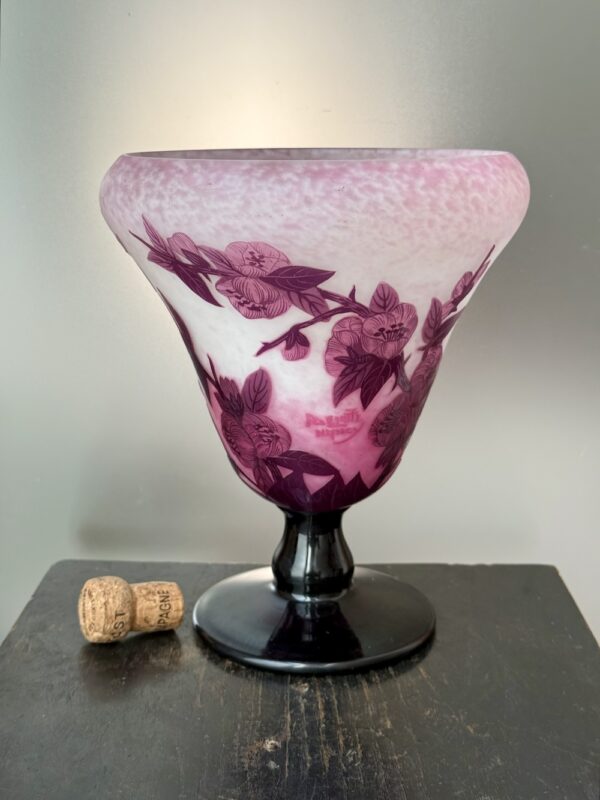 Majestueux vase japonisant "Prunelier en Fleurs" d'André Delatte Ref DEL438