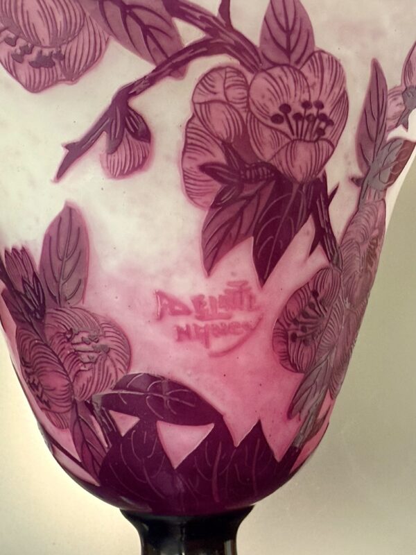 Majestueux vase japonisant "Prunelier en Fleurs" d'André Delatte Ref DEL438 – Image 2