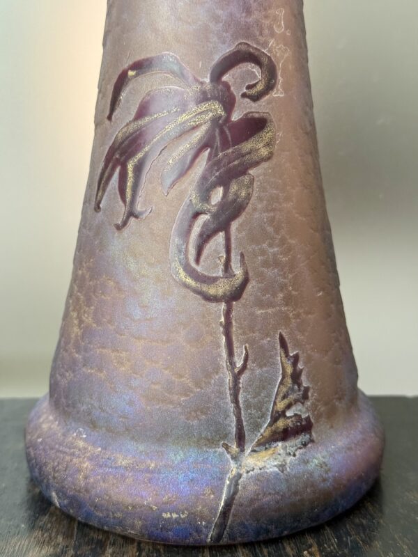 Superbe vase irisé Legras Montjoye aux Tokyos Ref L432 – Image 3