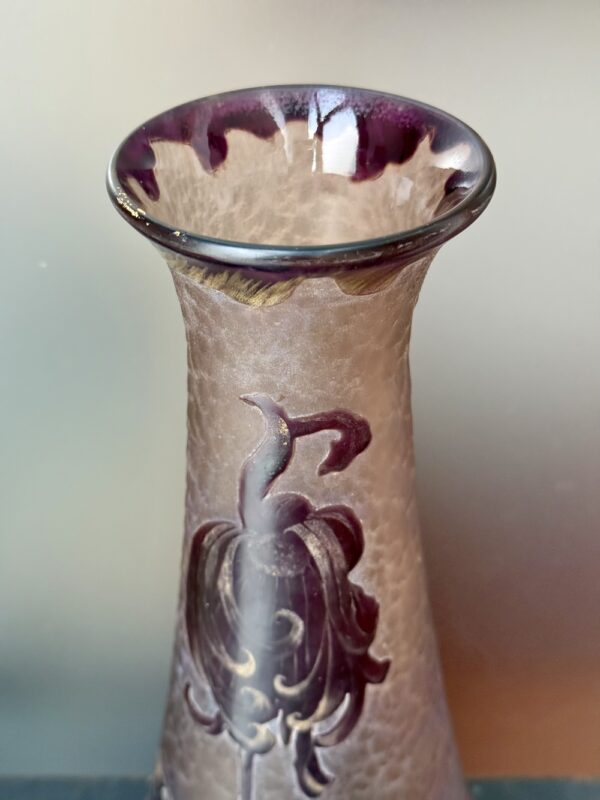 Superbe vase irisé Legras Montjoye aux Tokyos Ref L432 – Image 6