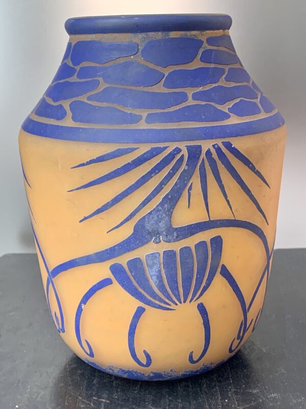 Rare et historique vase Le Verre Français pré-série "Cardères" Ref LVF336 – Image 4